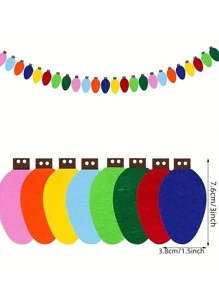 1套21/32件装100厘米圣诞树DIY墙饰，圣诞毛毡树带，可拆卸装饰，墙面装饰，适合作为圣诞礼物，家居门饰