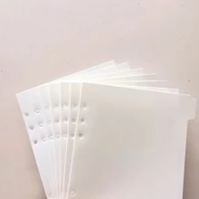 1 Set A5 Loose Leaf Binder Divider Tabs, Week Labels (Transparent, Black, White), Binder Dividers With 6 Rings A5 Plastic Tabs, Planner Dividers, Budget Planner, Personal Planner, Planner Inserts, Made Of PVC For Easy Organization And Record Keeping,Back To School,School Supplies