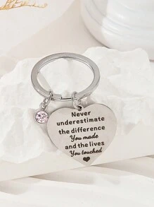 1pc Customized Stainless Steel Key Chain, Gift For Couples, Friends, Festivals, Birthdays