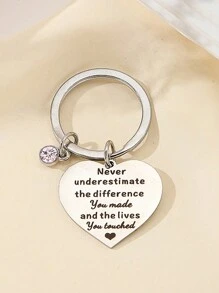 1pc Customized Stainless Steel Key Chain, Gift For Couples, Friends, Festivals, Birthdays