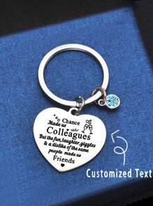 1pc Customized Stainless Steel Key Chain, Gift For Couples, Friends, Festivals, Birthdays