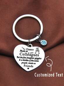 1pc Customized Stainless Steel Key Chain, Gift For Couples, Friends, Festivals, Birthdays