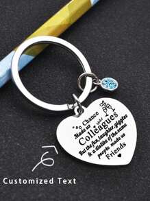 1pc Customized Stainless Steel Key Chain, Gift For Couples, Friends, Festivals, Birthdays