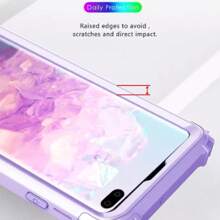 Funda impermeable con protector de pantalla extremadamente resistente, resistente a los golpes, cuerpo completo, cubierta de sellado impermeable para Gal -axy S10, - Morado - Ver 3