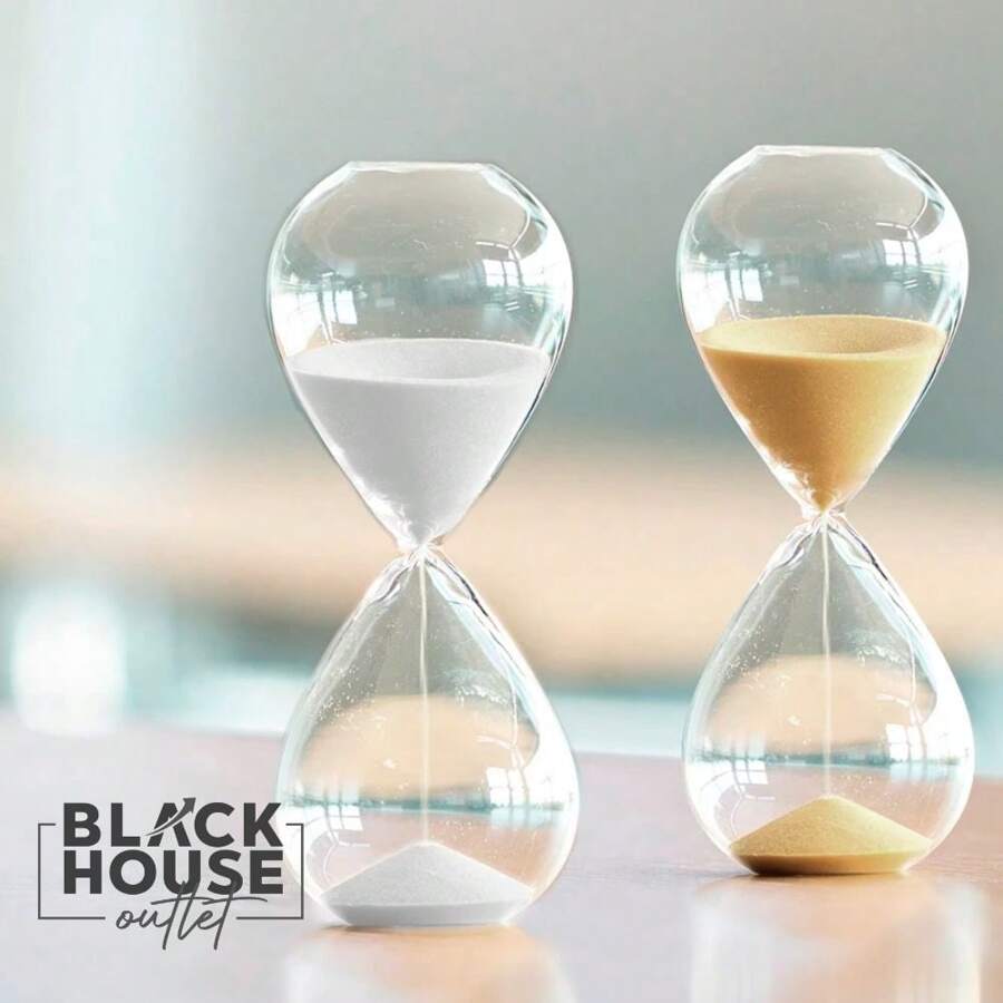 Decorative Glass Sand Timer 5 15 30 Minutes Home Decor - WHITE (5 MINUTES) - View 1