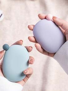 6件套（1个外壳，5个加热垫）硅胶暖蛋替换盒自加热迷你手持暖宝，冬季女士和学生适用的可爱暖宝