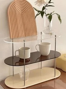 1pc Desktop Storage Rack Cup Holder With Highly Attractive Acrylic Detachable Perfume Display Stand For Handicrafts, Ins Style