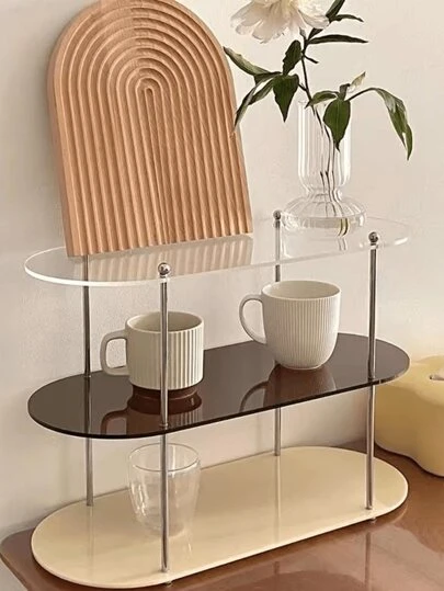 1pc Desktop Storage Rack Water Cup Storage Highly Attractive Cup Rack Detachable Acrylic Perfume Figure Display Stand Ins Room Decor, Home Decor