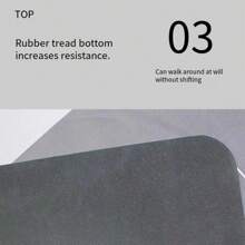 1 buc Covoraș de baie minimalist cu gel de siliciu absorbant, covoraș de ușă antiderapant cu uscare rapidă pentru baie, decor de baie, covor de vară, accesorii de baie, înapoi la școală