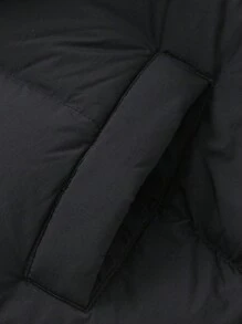 Balabala Boys' & Girls' Down Jacket Winter 2024 Warm Patchwork Outerwear - Black - View 8