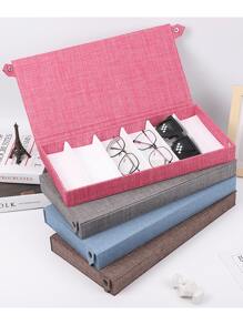 6 Grid Oxford Cloth Eyeglasses Display Storage Box For Sunglasses, Optical Glasses