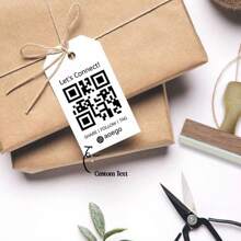 Custom Large Size QR Code Stamp, Wooden Stamp, To Complete Information And Promote Your Products Back To School - Brown - View 2