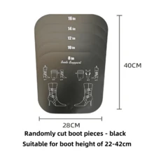 可调节靴子定型器插入物，及膝靴子的弹性延长器，可以根据需要自由修剪 - 黑色 - 查看 5