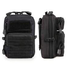 Multifunktionale Tasche, geeignet zum Tragen von täglichen Werkzeugen und medizinischen Artikeln - perfektes Accessoire für Ihren EDC-Rucksack, Weihnachtsgeschenke, Herbst-Winter-Reisen, Feiertage, praktisch für Studenten, Thanksgiving, Umhängetasche, Aufbewahrungstasche, Gürteltasche, Messenger-Tasche, Reitertasche, Hüfttasche, Wandertasche, große Kapazität, multifunktional, Outdoor, tragbar, modisch, lässig, Vatertagsgeschenke, Urlaubsgeschenke, Seitentaschen, Aktentasche, Ledertasche, Hüfttasche, schwarze Tasche, Reiseaccessoires, Sommer-Schule, Frühjahrs-Schulbedarf - Schwarz - Übersicht 1