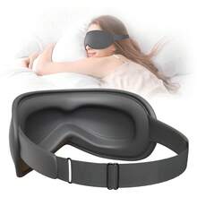 Mặt nạ ngủ, Mặt nạ ngủ, Mặt nạ ngủ chặn ánh sáng, Mặt nạ ngủ mềm mại thoáng khí cho phụ nữ, nam giới, Mặt nạ ngủ êm ái che mắt, Tấm che mắt mềm mại bằng mút hoạt tính 3D, Có thể điều chỉnh - màu đen - Xem 1