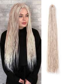 Micro Braids Hair Extensions Long Micro 3X Pre-Looped Synthetic Zizi Braids  24 Inch 100g/Pack Color Thin Small Box Braid Crochet Twisted Hair Synthetic Kanekalon Braiding Hair Extension