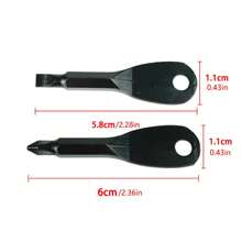 2pcs/Set Portable Cross Slotted Screwdriver Keychain, Multi-Functional Mini Pocket Repair Tool, Outdoor Camping Accessories, Kitchen Hardware