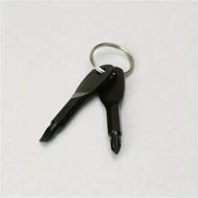 2pcs/Set Portable Cross Slotted Screwdriver Keychain, Multi-Functional Mini Pocket Repair Tool, Outdoor Camping Accessories, Kitchen Hardware
