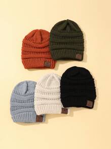 Bộ 5 mũ len mềm mại và ấm áp cho bé, mũ len mùa đông dày dặn, dễ thương và thoải mái cho trẻ sơ sinh và trẻ nhỏ, phù hợp cho cả bé trai và bé gái. - Nhiều màu - Xem 2