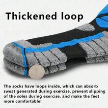 1 Pair Thick Warm Ski Socks, Tall Over-The-Calf Cushioned Winter Socks For Men And Women, Suitable For Skiing, Ice Skating, Hiking, Horseback Riding, Motorcycling, Sports