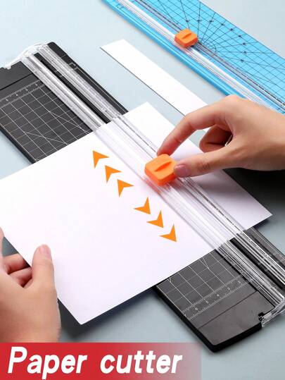 1pc Simple Multi-Functional Paper Cutter, Bi-Directional Cutting, With Automatic Protection And Side Ruler, Suitable For Kraft Paper, Coupons, Labels, Cardboard, Idol Photo Cutting Machine For Changing Size, Office Stationery,Back To School Essentials,Creative Gift For Thanksgiving, Christmas, Birthday Halloween Decoration Back To School,Back To School,School Supplies
