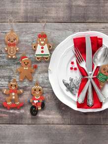 12 件 - 姜饼人圣诞树挂饰、什锦塑料姜饼人挂饰、圣诞树挂饰、运动姜饼人 - 彩色 - 查看 7