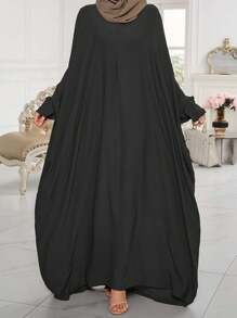 1pc Soft, Breathable, Elegant, Loose Abaya, Suitable For Women's Everyday Wear, Suitable For Spring, Summer, And Autumn Soft Hijab,Women Veil - Multicolor - View 16