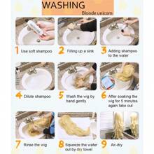 女士波浪捲曲頭套,合成耐熱假髮,高品質天然日常頭髮,優質合成髮,深棕色 - Dark Brown - 查看 6