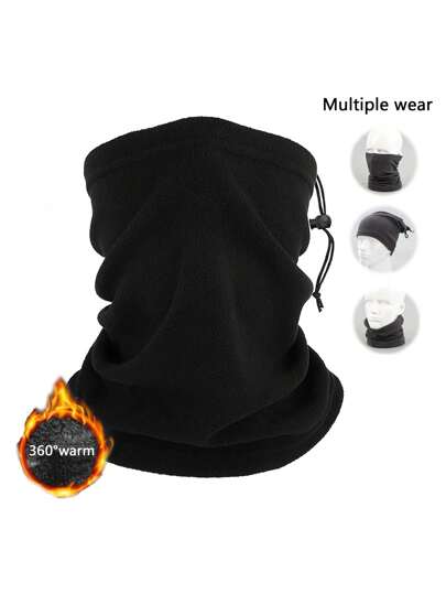 Máscara de ciclismo de inverno, cachecol protetor facial para ciclismo, gola de lã, polaina de pescoço para ciclismo, cachecol protetor facial, capa facial de esqui masculina para escalada, ciclismo, pesca, aquecedor de pescoço para atividades de corrida