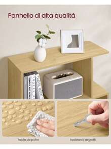 VASAGLE Scaffale a 6 Ripiani, Libreria, Divisorio per Stanza, Organizzatore Autoportante a Cubi, Stile Moderno, per Soggiorno, Camera da Letto, Ufficio, Rovere Naturale, Ritorno a Scuola - Beige - Visualizzare 5