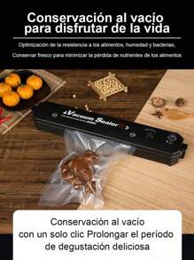 Sellador automático al vacío para carne y queso con pantalla digital, Sellador al vacío de alimentos para alimentos, Máquina de envasado al vacío, Máquina de envasado de plástico para alimentos frescos, Sellador al vacío para alimentos - Tipo de Enchufe A USA (110-127V) - Ver 3