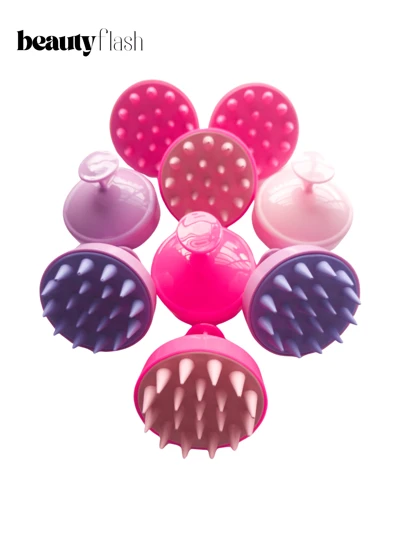 Massageador Profissional com Cerdas de Silicone Para Cabelos