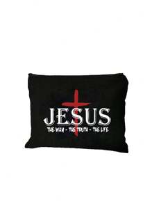 Túi đựng mỹ phẩm chủ đề Chúa Jesus dung tích lớn, họa tiết chữ thập đỏ và khung chữ thập đỏ, túi đựng mỹ phẩm cho nữ, túi đựng, túi đựng mỹ phẩm in chữ "JESUS", túi đựng mỹ phẩm trong ký túc xá đại học, túi đựng đồ du lịch cho nam, túi đựng đồ giặt đơn giản, túi trang trí hoạt động thể thao, quà tặng mừng ngày tựu trường của giáo viên, quà tặng chị em gái, quà tặng tốt nhất của mẹ, quà tặng sinh nhật túi đựng đồ trang điểm túi đựng đồ trang điểm hộp đựng đồ trang điểm hộp đựng đồ trang điểm hộp đựng đồ trang điểm - Nhiều màu - Xem 14