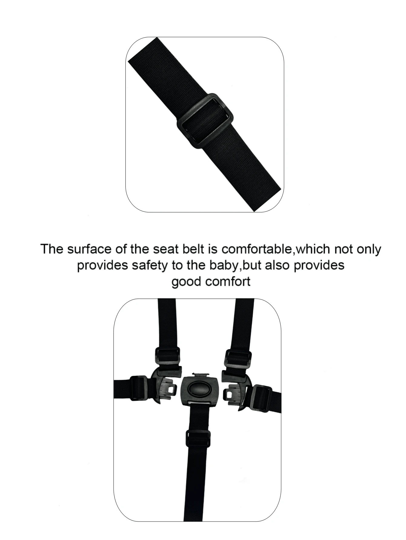 Arnés de seguridad universal de 5 puntos para silla de paseo de bebé