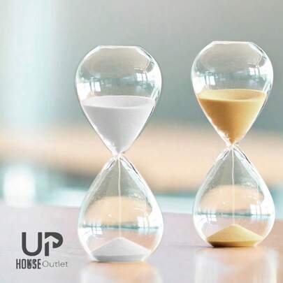 Ampulheta de Vidro Decorativa Temporizador de Areia 5 15 30 Minutos Decoração Casa