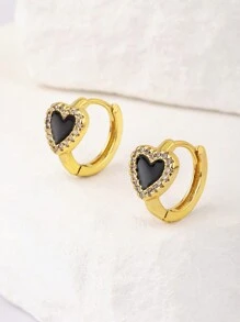 1 对情人节白色 CZ 宝石 18k 镀金铜女士耳环，奢华珠宝约会礼物 - 耳環 - 查看 11