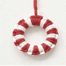 Handmade Knitted Christmas Tree Ornament, Christmas Decor Pendant Hanging, Simple Creative Craft, Christmas Party Supplies, Holiday Decoration, Christmas Tree Backdrop Ornament, Handmade Knitted Prop Wall Hanging Gift Decor,Christmas - Multicolor - View 3