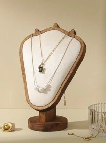 1 pieza Nuevo estante de joyería de nogal, exhibidor de joyas, collares y pendientes, estante de joyería con textura de modelo de retrato de alta gama, disponible en varios colores, ideal para viajes y ambiente fresco - Multicolor - Ver 8