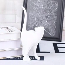 1 Pieza Estatua de gato negro y rosa, escultura geométrica de gato, figura de arte de animal, decoración del hogar, estatua de gato moderno, figura de animal de resina, escultura para el hogar, oficina, regalo - Multicolor - Ver 15