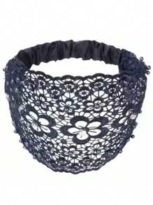 Hollow Out Vintage Koralikowa Elastyczna Opaska na Głowę - Sztuczne Kryształowe Perły Ozdobne Akcesoria Do Włosów, Elegancka Fryzura Imprezowa, Idealny Prezent Dla Dziewczyny - Wielokolorowe - Zobacz 7