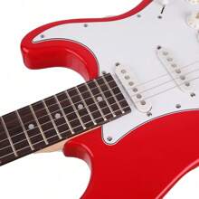 Fingerboard Electric Guitar Bag Shoulder Strap Pick Whammy Bar Cord Wrench Tool Red&White/Black&White/Orange&Black/Red&Black - 紅白 - 查看 5