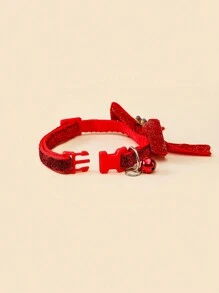 1pc Pet Collar With Bow Tie Decoration, For Small Dogs And Cats - Multicolor - View 7