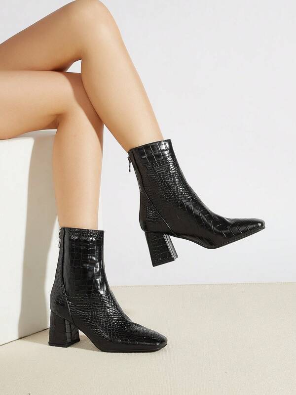 2024 Neue Damen Mode Glitzer glänzende Ankle Boots für Herbst und Winter