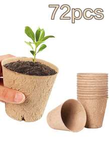 Cốc ươm cây bột giấy, Chậu trồng cây dinh dưỡng để trồng cây giống, Chậu ươm cây giấy dùng một lần - Nhiều màu - Xem 12