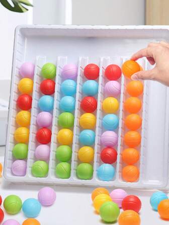 1pc Colorful Bouncy Ball Game, Desktop Game, Puzzle Game, Color Sorting, Stress Relief