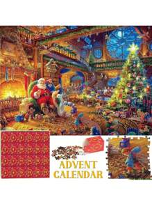 1 bộ câu đố ghép hình Giáng sinh Lịch Vọng 24 ngày Lịch đếm ngược Giáng sinh Câu đố Hộp quà bất ngờ - Nhiều màu - Xem 7