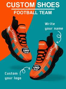 Giày thể thao thiết kế cho bóng bầu dục Miami dành cho nữ, Logo tùy chỉnh, Tên tùy chỉnh, Giày thể thao đế mềm thoải mái nhẹ dành cho nữ, Giày tennis thoáng khí tập luyện tại phòng tập Quà tặng độc đáo cho mẹ/bố/cô ấy/anh ấy/bạn gái/bạn trai/vợ/chồng/bạn bè - màu đen - Xem 2