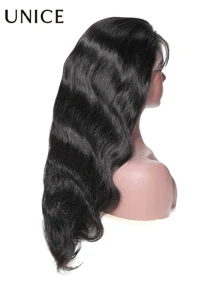 Peluca frontal de encaje 360 de Unice Hair, peluca de cabello humano ondulado de color natural con densidad del 150 % - SNatural - Ver 6