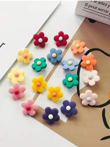 9 件彩色花卉鞋带饰物装饰纽扣，适用于 DIY 运动鞋、平底鞋、帆布鞋