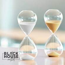 Decorative Glass  Sand Timer 5 15 30 Minutes Home Decor - WHITE (30 MINUTES) - View 1